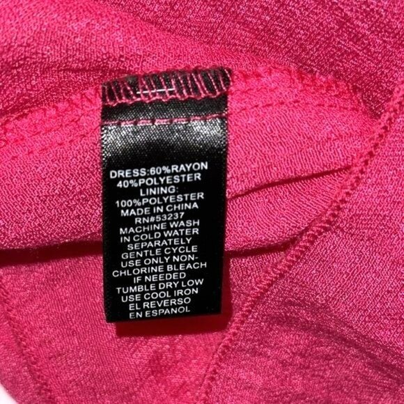 Sleeveless Pink High-Low Maxi Dress With Gold Accent By Mae Gabrielle XL Rayon & - Picture 3 of 10